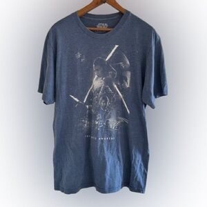 Star Wars Force Awakens Tee L Retro Revival Streetwear Femme Skater Grunge Blue